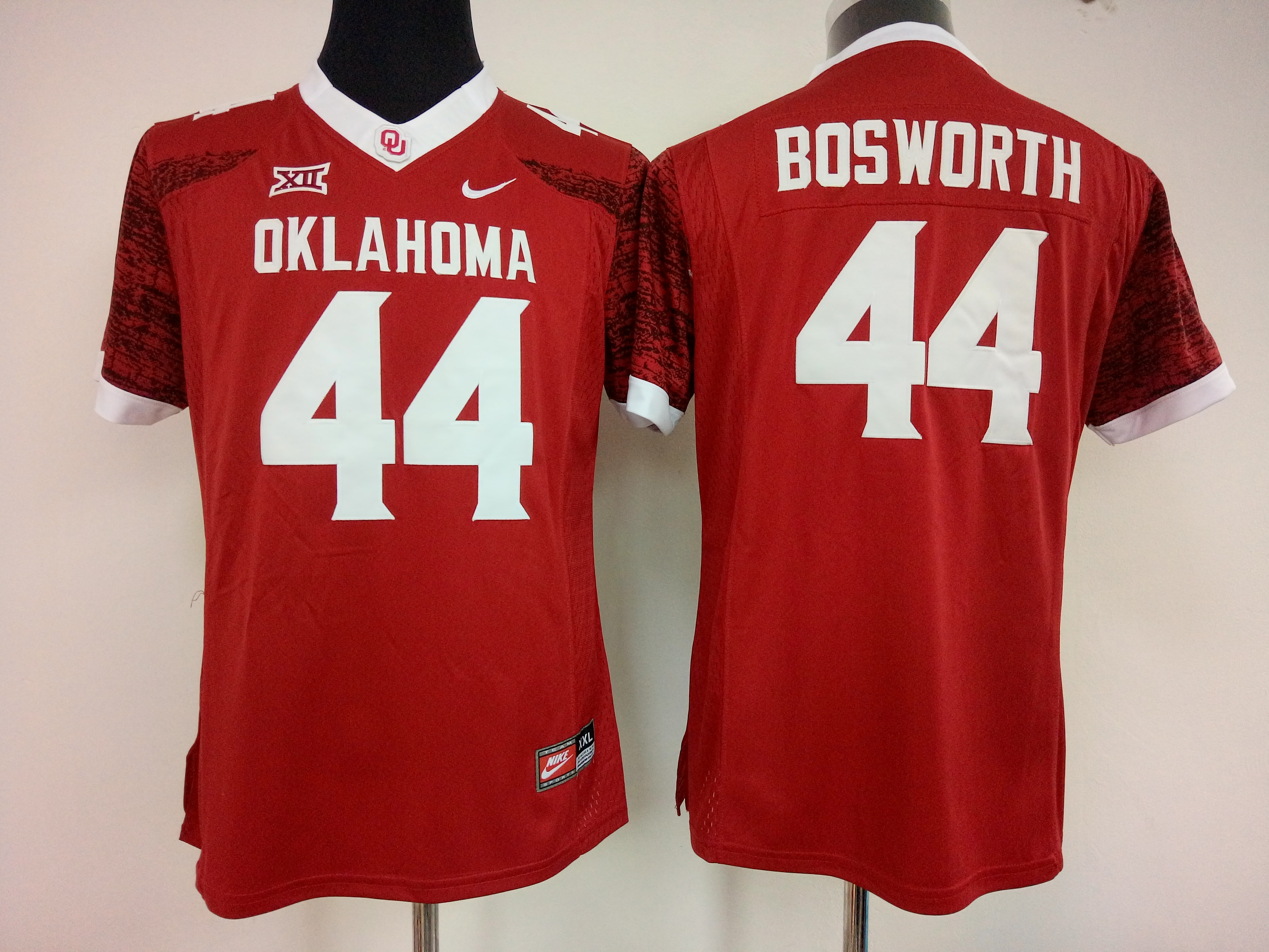 NCAA Womens Oklahoma Sooners Red #44 bosworth jerseys